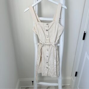 Habitual Cream Denim Sleeveless Buttoned Sundress Size Small